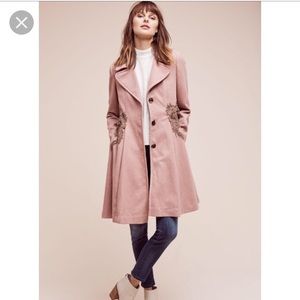 Anthropologie Elevenses Astoria embroidered coat